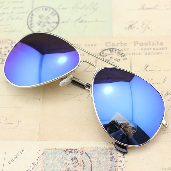 Vintage mirror sunglasses silver Ice blue