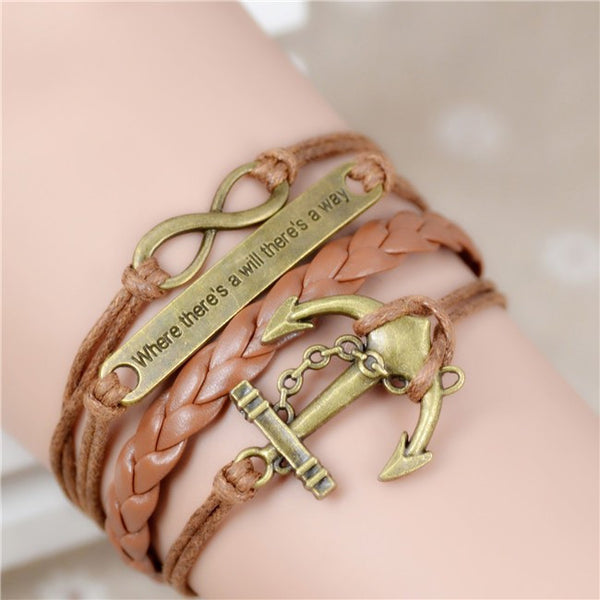 Bracelet anchor beige