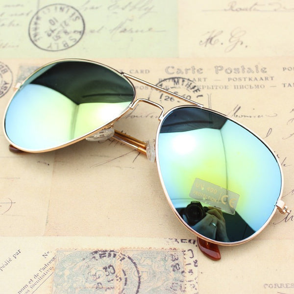 Vintage mirror sunglasses gold