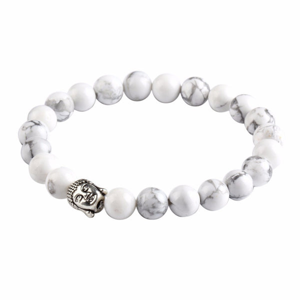 Buddha Bracelet - Silver White