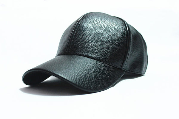 Leather hat black