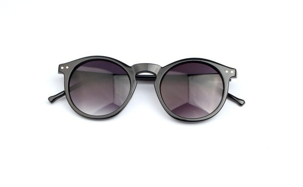 Round multicolor sunglasses matte black and black