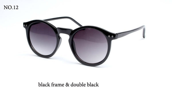 Round multicolor sunglasses black and black