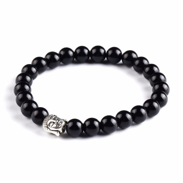 Buddha Bracelet - Silver Black