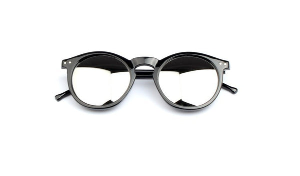 Round multicolor sunglasses black and silver