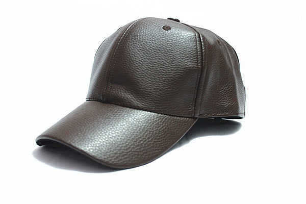 Leather hat brown