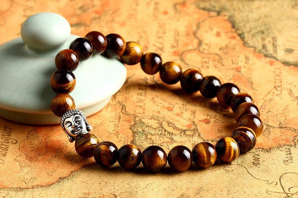 Buddha Bracelet - Silver Brown