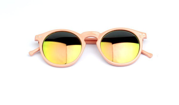 Round multicolor sunglasses pink and purple