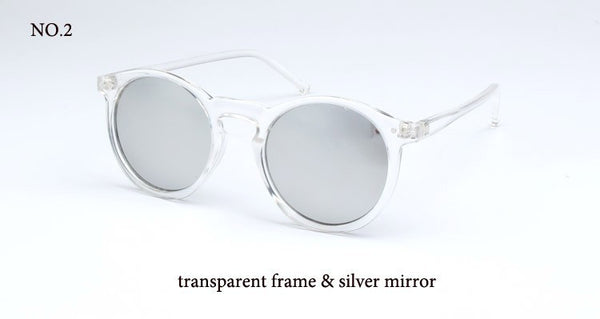 Round multicolor sunglasses transparent