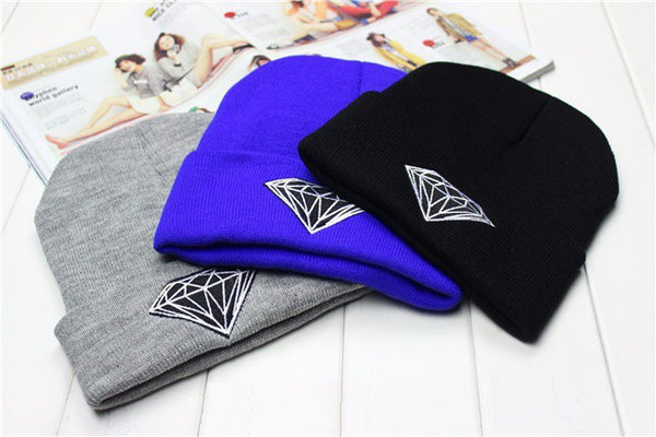 Diamond beanie navy blue