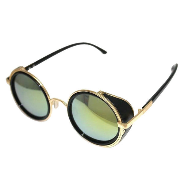 Round Steampunk Goggle sunglasses green