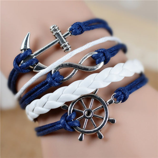 Bracelet anchor blue