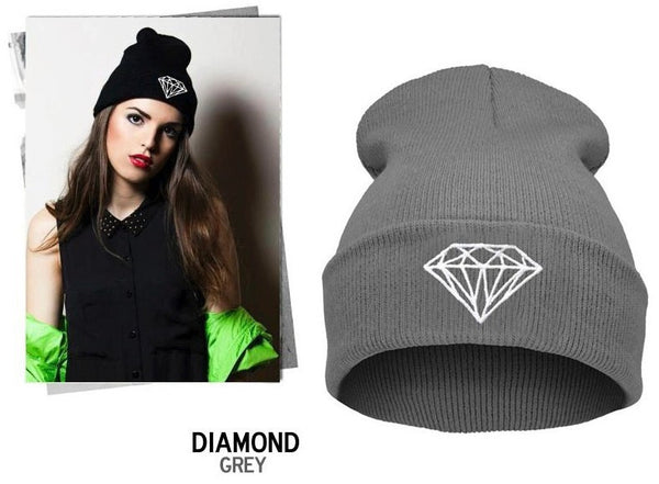 Diamond beanie gray