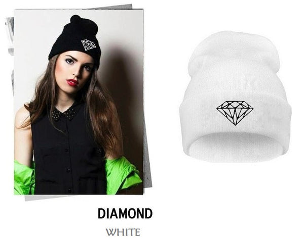 Diamond beanie white