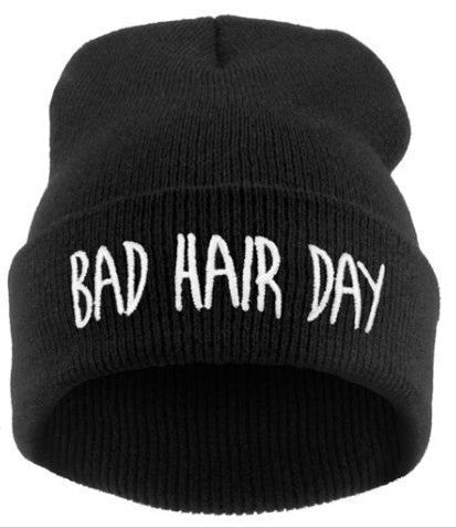 Bad hair day beanie black